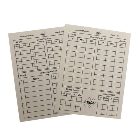 Write-On Assistant Referee Match Card Set