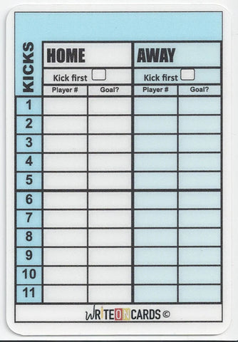 Write-on Card - Penalty Kicks
